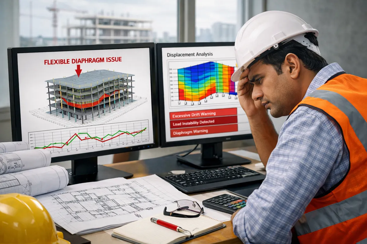 Common Rigid vs Flexible Diaphragm Mistakes in ETABS & STAAD Pro: Guide for Civil Engineering Students