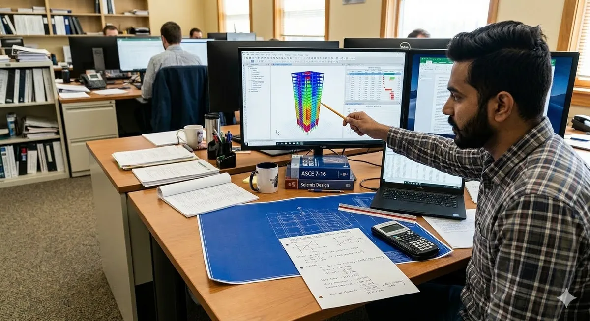 How Civil Engineers Validate ETABS Results Using Manual Calculations for Seismic Loads