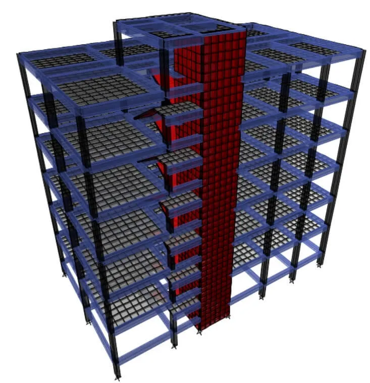 shear wall collapse of a building